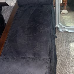 Black Storage Ottomon Bench