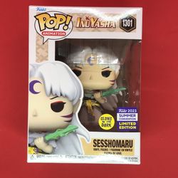 2023 SDCC Funko POP EXCLUSIVE Inu Yasha Sesshomaru #1301  Glows in the Dark
