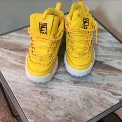 Fila Disruptor II High-Top Sneakers Yellow