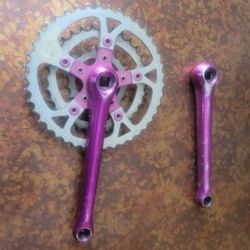 Grafton Topline Vintage Crankset With Purple anodized Parts