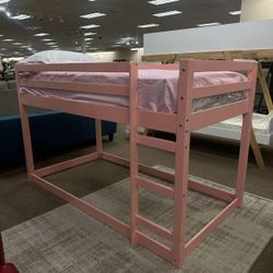 Pink Bunk Loft Bed Frame