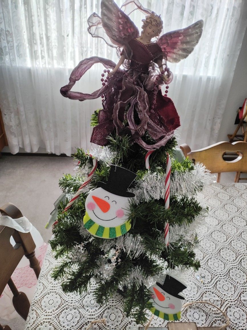 Tree With Nice Angel Topper
