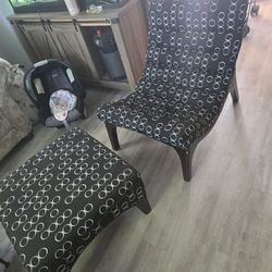 Funky Chair And Matching Ottoman 