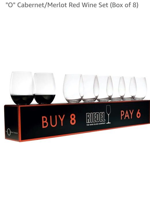 Riedel Cabernet / Merlot Stemless Wine Glasses