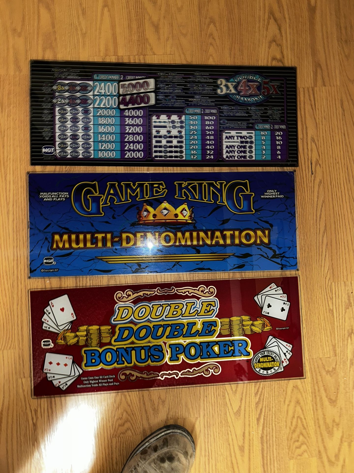 Diamond games king double bonus IGT slot machine glass each one 1️⃣ 25$