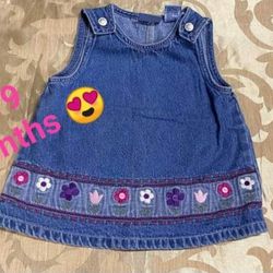 Girls Dress Size 6-9 Months Koala Kids Blue Jean