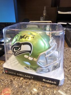 DK Metcalf Autographed Mini Helmet