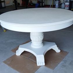 Pedestal Dining Table Round Chabby Chick Style 47"