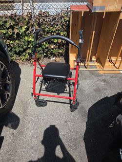Brand New Walker With Hand Brakes And Chair 
