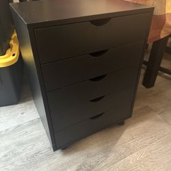 Cabinet Drawers IKEA Black Storage Container Desk Organizer