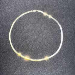 18k Real Yellow Gold Chain Length 20" 9.6g  width 4mm Necklace 750 Snake Style 