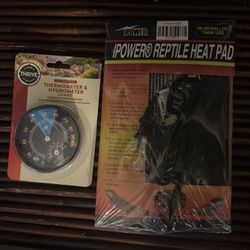 Reptile Heat Pad and Thermometer/ Hygrometer