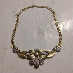 Gold Plated Over 925 Silver Necklace Complete Necklace Is Silver Use