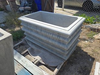 CONCRETE CEMENT PLANTERS $450 EACH (29" INCH WIDE X 50" INCH LONG ) (2' FEET TALL