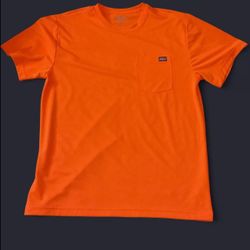 Orange Dickies pocket tee 