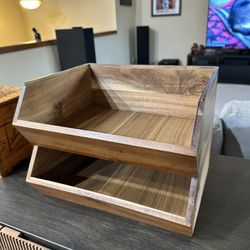 Rowan Stackable Acacia Storage Bins