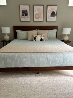 King size bed frame and mattress