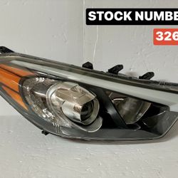 2014-2016 KIA FORTE SX/LX/EX OEM RH HALOGEN W/O LED HEADLIGHT. PASSENGER SIDE.