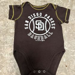 Baby 3-6M San Diego Padres Bodysuit Brown 