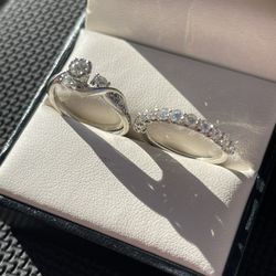 2 White Gold Diamond Wedding Rings