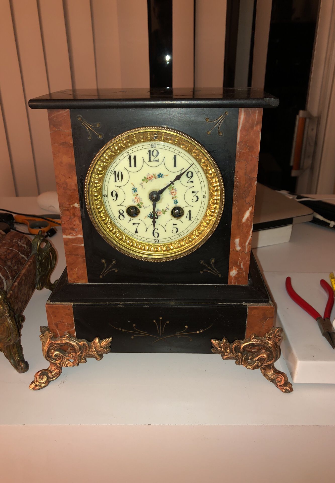 Antique French Slate Clock