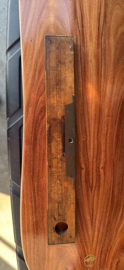 EXTRA FINE RABONE MASON'S BOXWOOD RULE & PLUMB LEVEL - 12"- antique J Rabone $ sons Birmingham