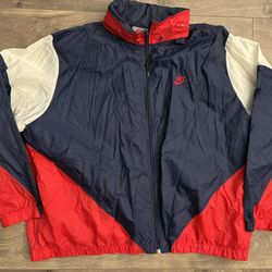 Vintage Nike Windbreaker USA Windrunner 90s 2XL XXL Jacket Full Zip Color Block