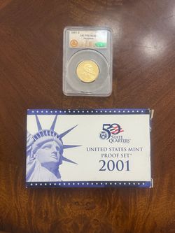 2001-S Sacagawea Dollar PR67DCAM CAC + 2001 US Mint Proof Set