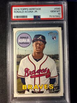 Ronald Acuna Jr. 2018 Topps Heritage #580 Rookie PSA 10! Atlanta Braves Quantity