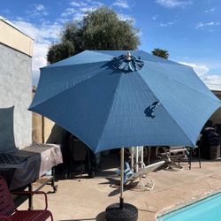 Le Conte 9 ft Patio Umbrella Outdoor Market Umbrellas Table Umbrellas | 3 Years Non-fading material & Push Button Tilt | Best for Deck, Balcony, Garde