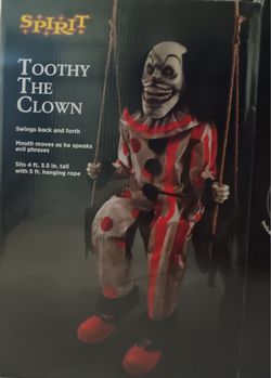 Spirit Halloween Toothy The Clown Animatronic Brand New