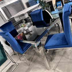 5pc Dining Set ✨ Modern Style 💙💙