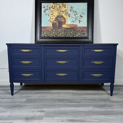 Beautiful Blue Large Credenza/ Sideboard 