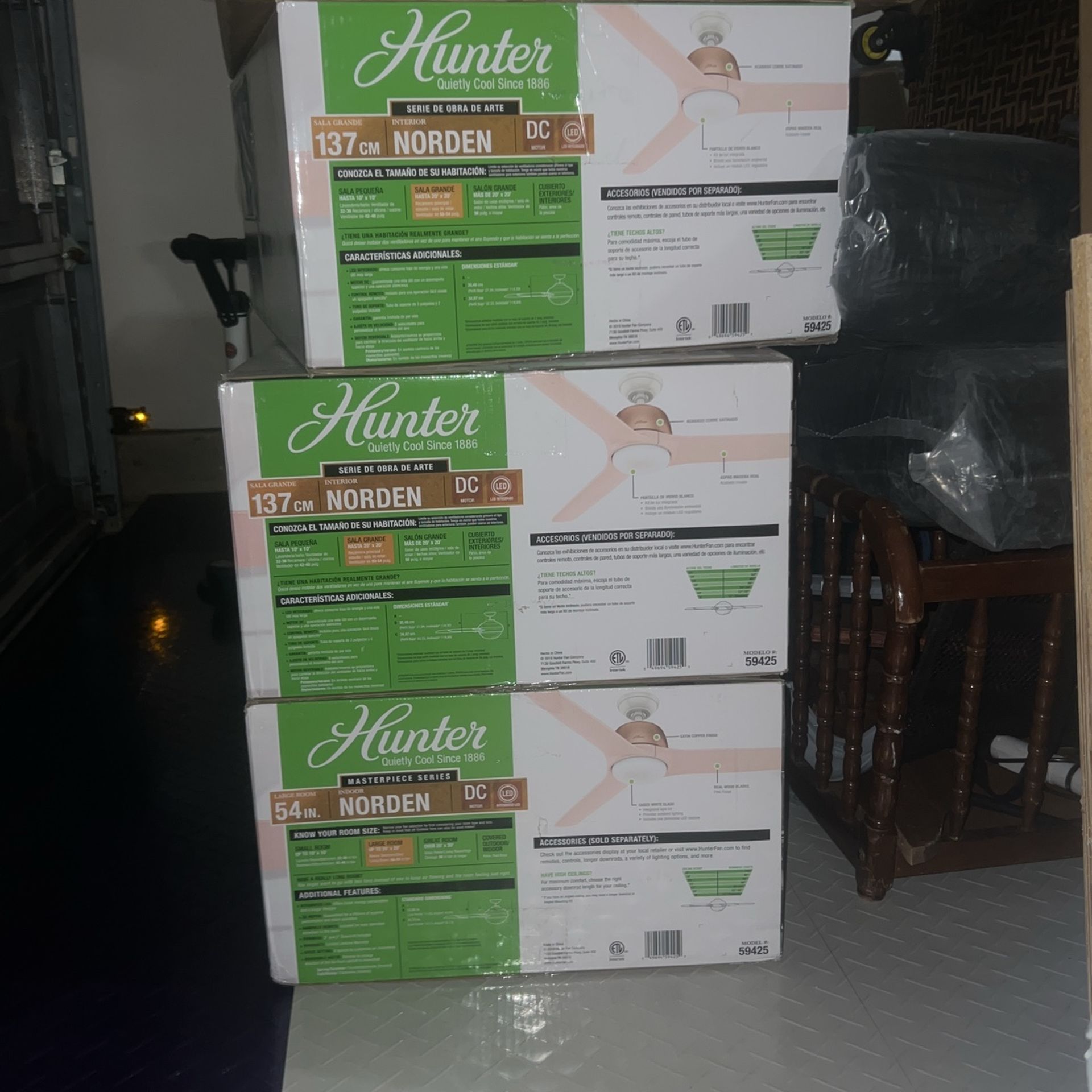 New Unopened Hunter Fans
