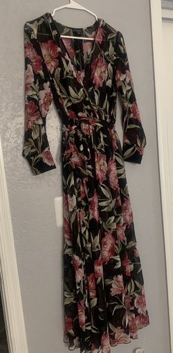 Long Black Floral Dress