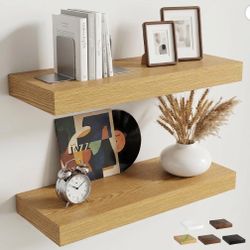 Floating shelves 20” x  8” D - Oak