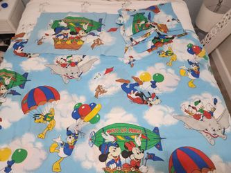 Vintage Mickey Mouse Up In The Air Twin sheet set