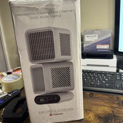 Hotsales Desk Fan, 11-Inch Table Fan for Bedroom, 6 Speeds, Digital Display, Dual Heads 6000mAh Battery USB Fans, 360° Rotating, 120° Auto Oscillating