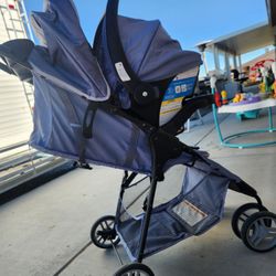 Navy Blue Baby Stroller