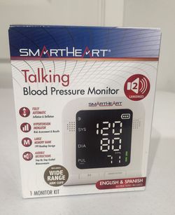 SmartHeart Talking Blood Pressure Monitor with Arm Cuff