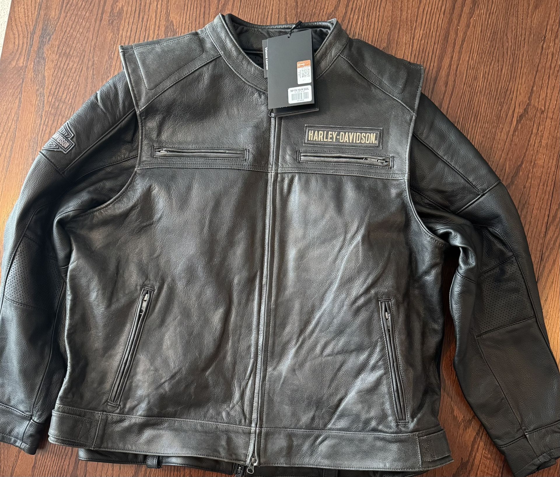 New Harley Davidson Leather Jacket/Vest