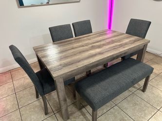Dining table set of 6