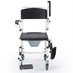 OasisSpace accessibility commode wheelchair with user-centered design is ideal for assisting in the disabled or elderly to move, transfer and shower