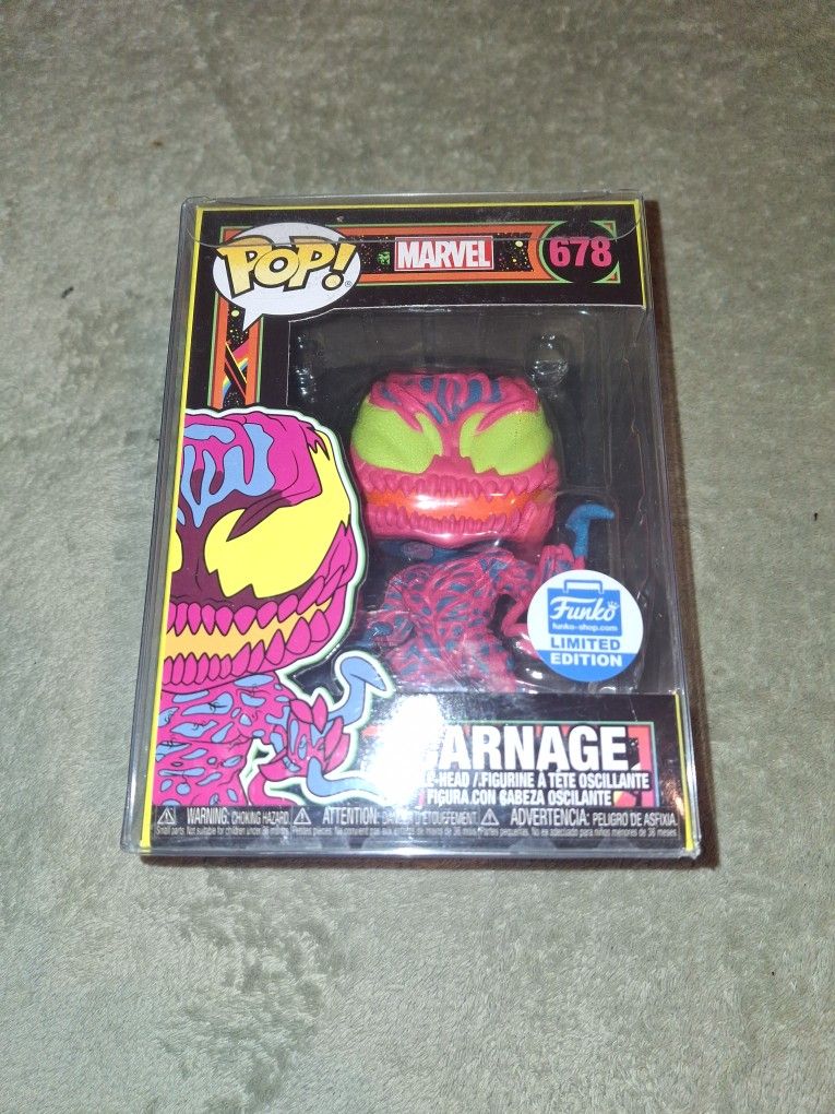 Carnage Black Light Funko Pop 678