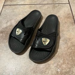 Vintage Y2K Nike Geta Slides Black Shield Sandals Womens 10 / Mens 8.5 Gorpcore