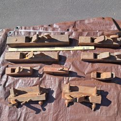 VINTAGE WOOD WORKING Planes Carpentry Tools Collection of Antique Woodworking Planes