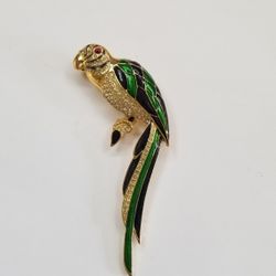 Large Colorful Parrot Pin