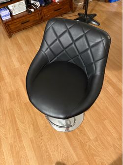 Black Adjustable Bar Stool