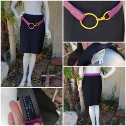 St. JOHN SKIRT SZ10 BELT SUZIE ROSHER