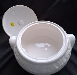 White Ceramic  Tureen Serving Bowl